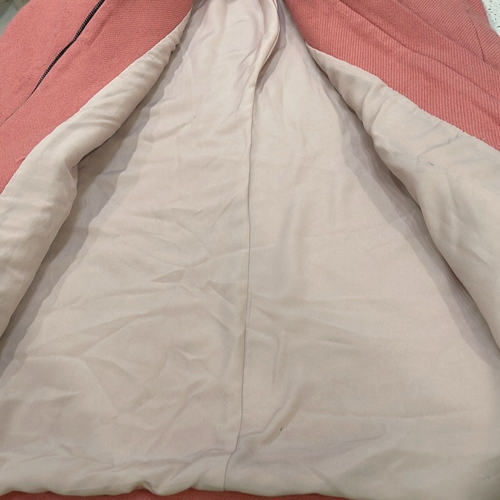 ZARA Pink Wool Coat jacket size XS - Picture 6 of 6